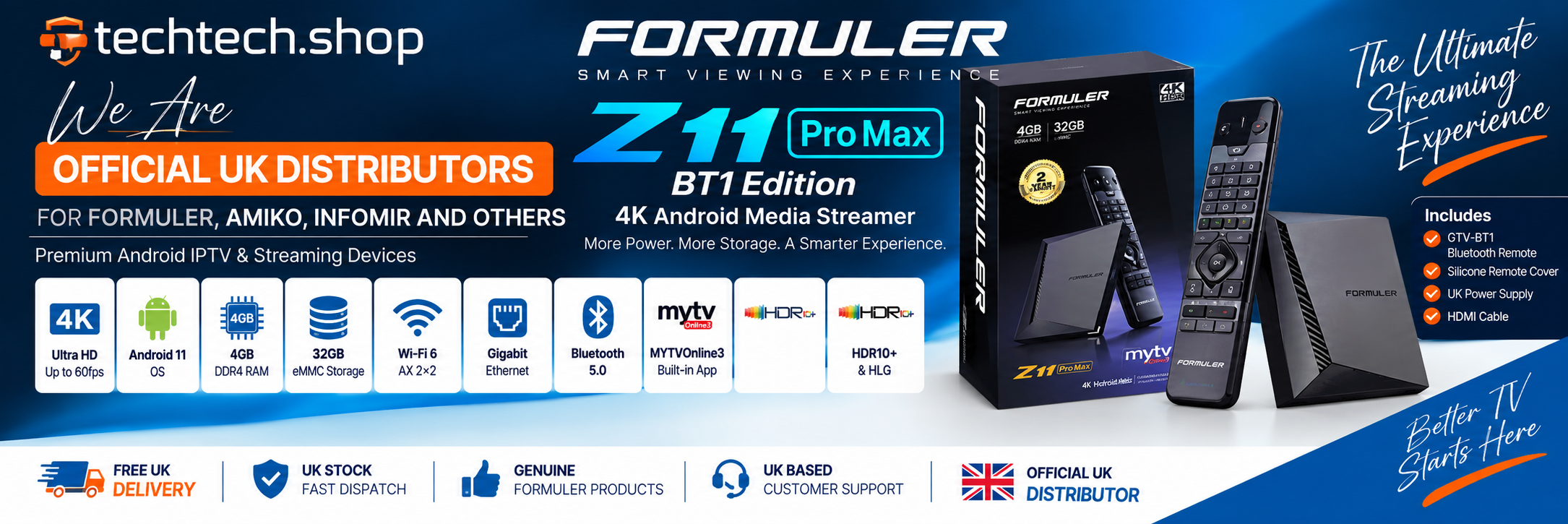 Formuler Z11 Pro Max BT1 Edition - Official UK Distributor